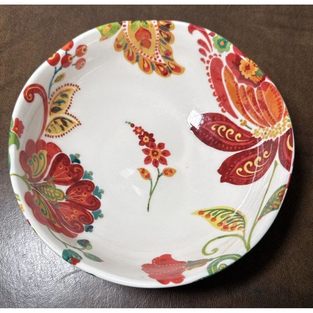 Pair (2) Pier 1 Beatrice Jacobean Soup Cereal Bowls 6.5